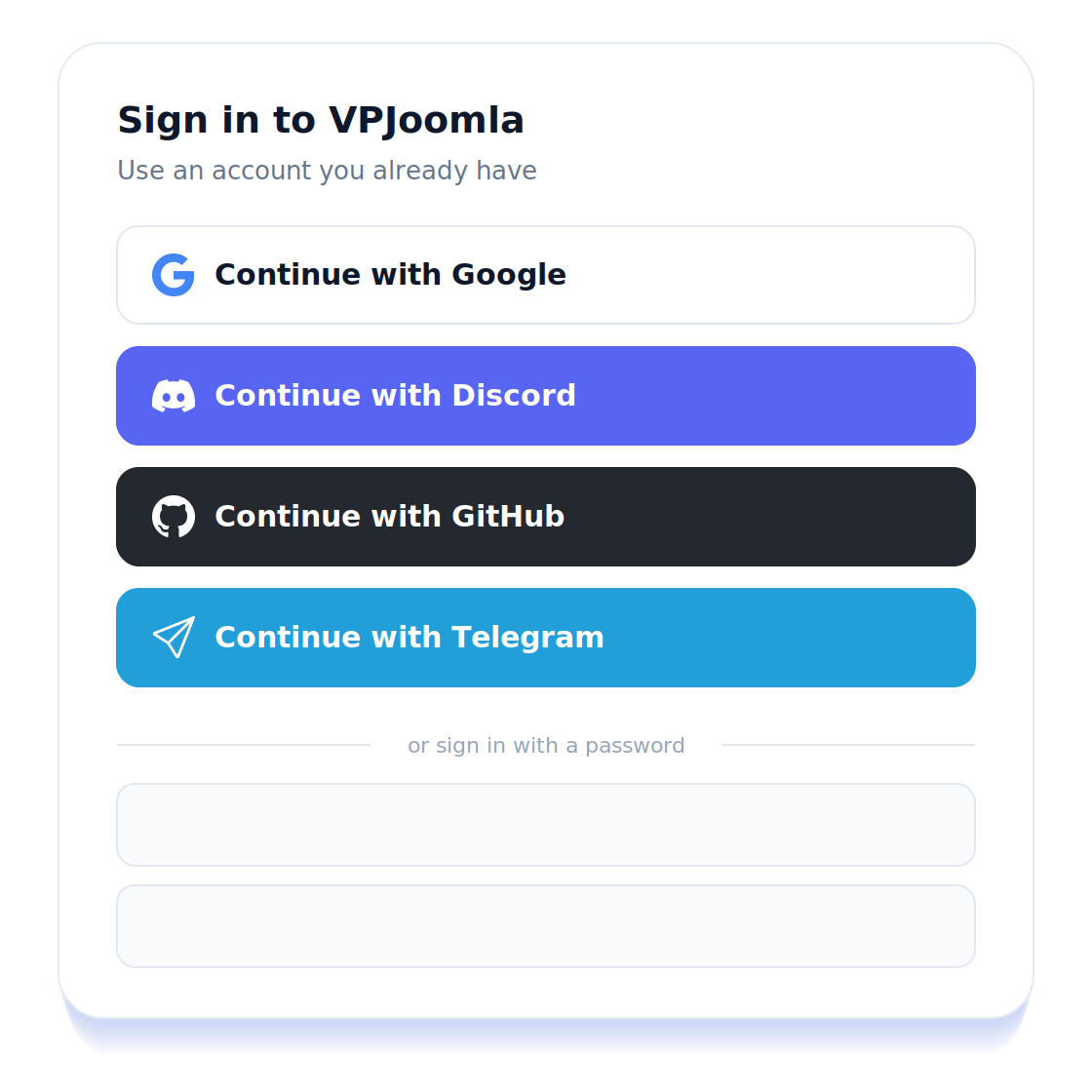 VP Social Login